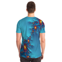Load image into Gallery viewer, Turquoise Crystal Fractal Crew Shirt