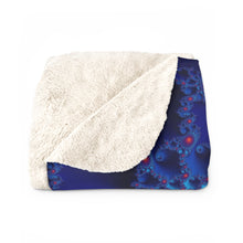 Load image into Gallery viewer, Blue Medallion Sherpa Fleece Blanket