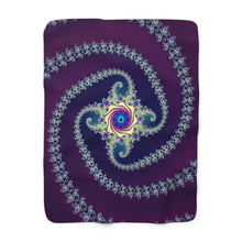Load image into Gallery viewer, Ursulania Fractal Sherpa Fleece Blanket