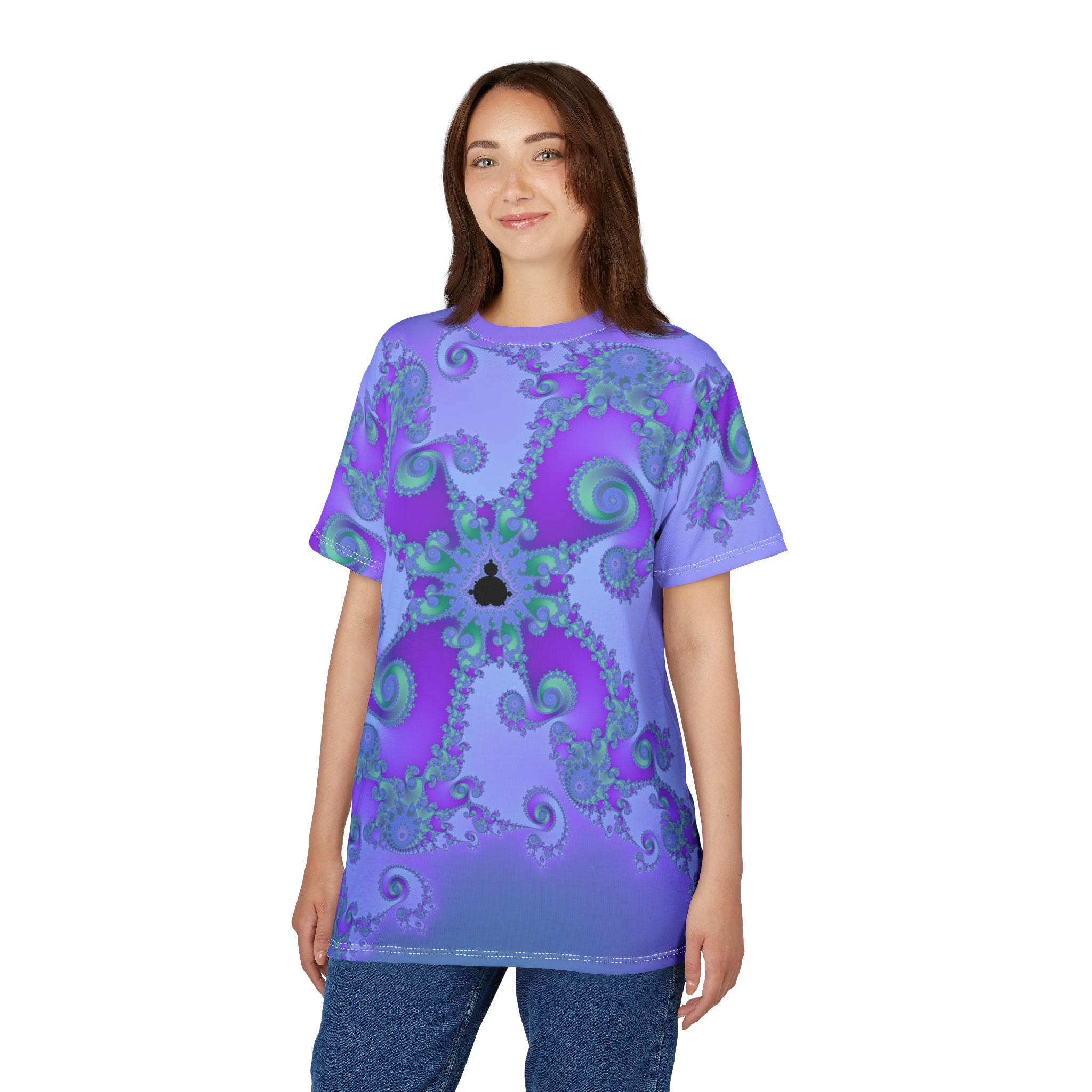 fractal dress shirts Light Fractal Button Up Short Sleeve Dress Shirt RED / LG