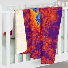 Load image into Gallery viewer, Fibonacci-Purple Sherpa Blanket