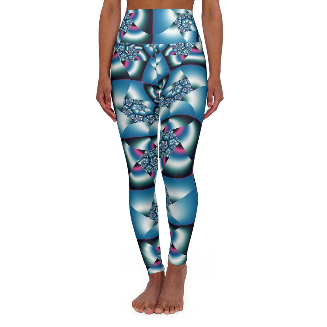 Ice Spiral High Waisted Yoga Leggings
