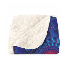 Load image into Gallery viewer, Blue Medallion Sherpa Fleece Blanket
