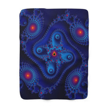 Load image into Gallery viewer, Blue Medallion Sherpa Fleece Blanket