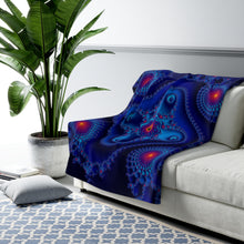 Load image into Gallery viewer, Blue Medallion Sherpa Fleece Blanket