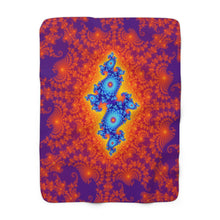 Load image into Gallery viewer, Fibonacci-Purple Sherpa Blanket