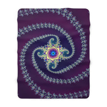 Load image into Gallery viewer, Ursulania Fractal Sherpa Fleece Blanket