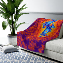 Load image into Gallery viewer, Fibonacci-Purple Sherpa Blanket