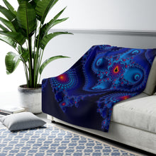 Load image into Gallery viewer, Blue Medallion Sherpa Fleece Blanket