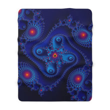 Load image into Gallery viewer, Blue Medallion Sherpa Fleece Blanket
