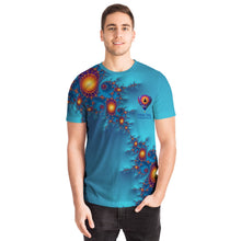 Load image into Gallery viewer, Turquoise Crystal Fractal Crew Shirt