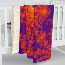 Load image into Gallery viewer, Fibonacci-Purple Sherpa Blanket