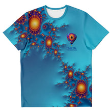 Load image into Gallery viewer, Turquoise Crystal Fractal Crew Shirt