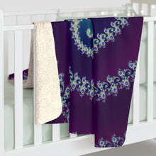 Load image into Gallery viewer, Ursulania Fractal Sherpa Fleece Blanket
