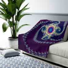 Load image into Gallery viewer, Ursulania Fractal Sherpa Fleece Blanket