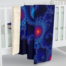 Load image into Gallery viewer, Blue Medallion Sherpa Fleece Blanket