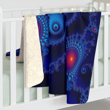 Load image into Gallery viewer, Blue Medallion Sherpa Fleece Blanket