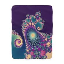 Load image into Gallery viewer, Fractalicious Sherpa Fleece Blanket