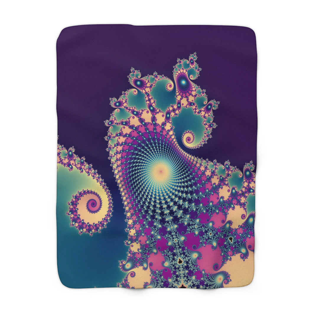 Fractalicious Sherpa Fleece Blanket