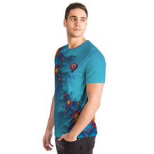 Load image into Gallery viewer, Turquoise Crystal Fractal Crew Shirt