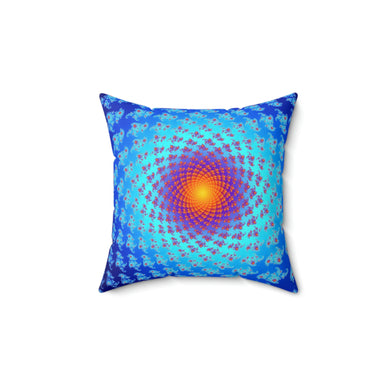 Fibonacci Flower Polyester Square Pillow